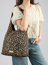 Schoudertas Richelieu Forever Wild Gerecycleerd Katoen Rivedroite Bruin forever wild RICHEFOR-vue-porte